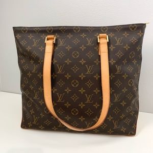 Sold. Louis Vuitton Cabas Mezzo Monogram Zip Shoulder Bag